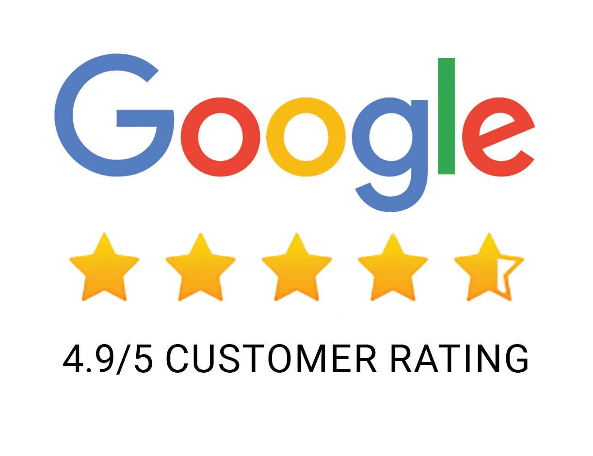 Google 4.9/5 customer rating